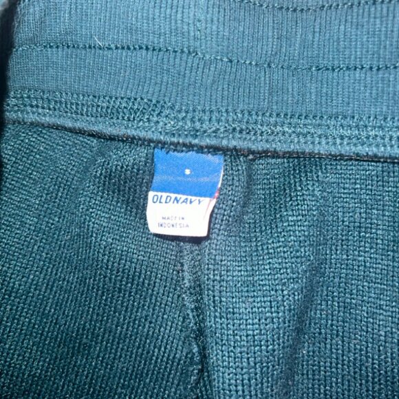 Old Navy Women SM Hunter Green Mid-raise Sherpa Drawstring Pocket Sweatpant (B) - Picture 4 of 6